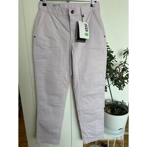 Stio Women's Rivet Twill Carpenter Pant Size 8 Lavender NWT Organic Cotton